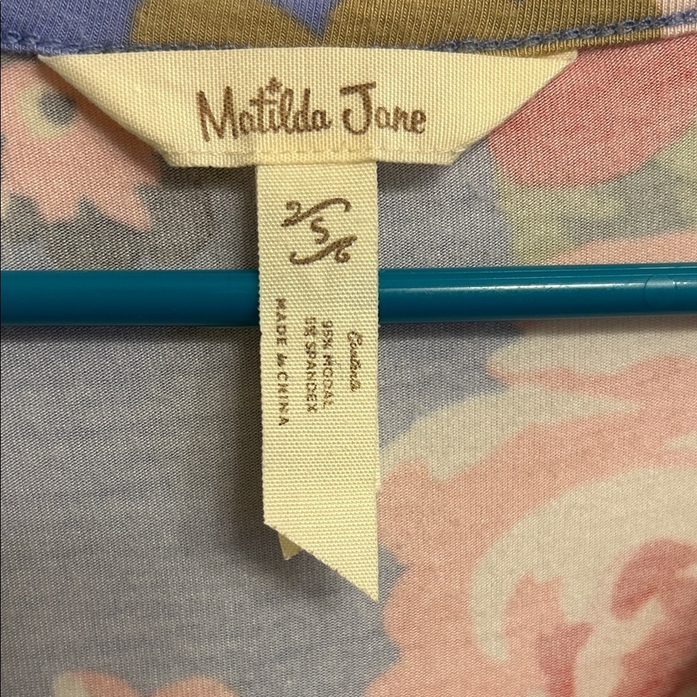 Matilda Jane Women Blue Floral Sleeveless Dress Size Small - Picture 7 of 8